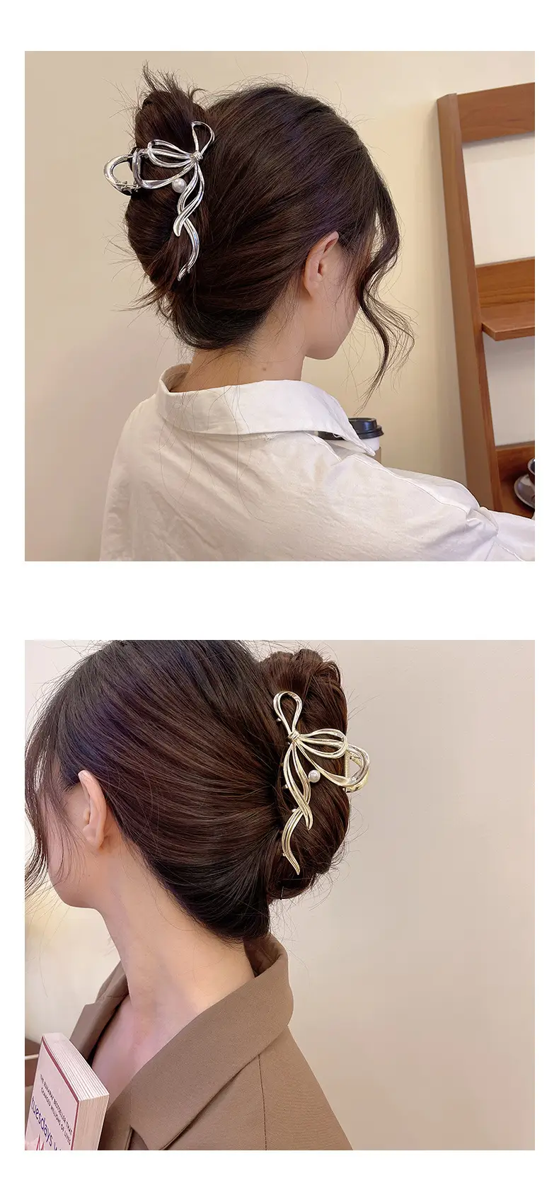 Elegant Gold Bow Hairpin for Women Summer 2023 — feature 4