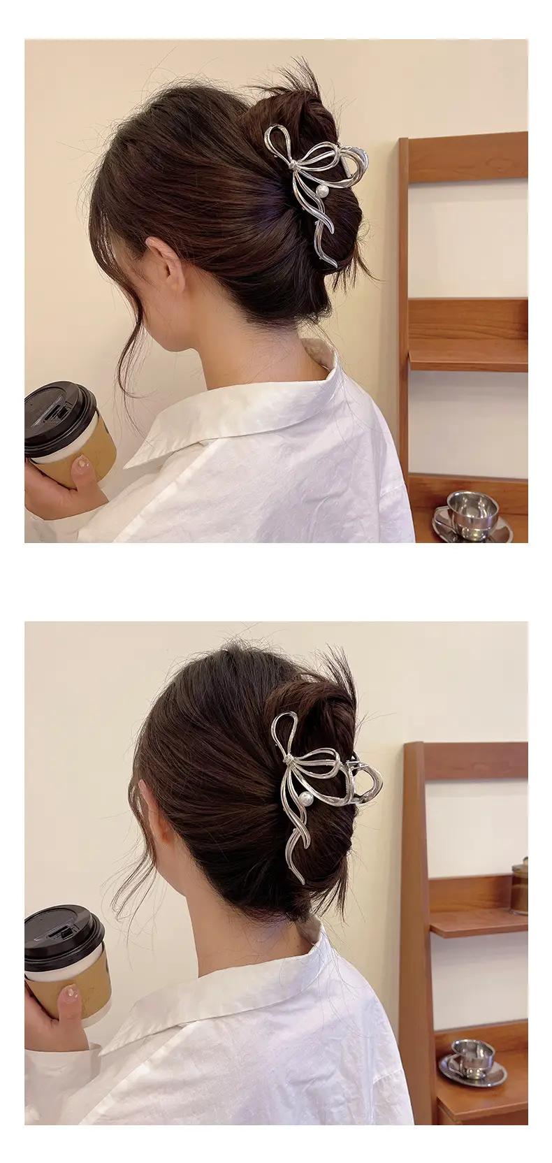 Elegant Gold Bow Hairpin for Women Summer 2023 — feature 5