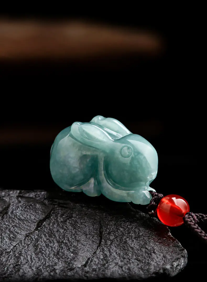 Jade Blue Water Jade Rabbit Pendant Wholesale — feature 1
