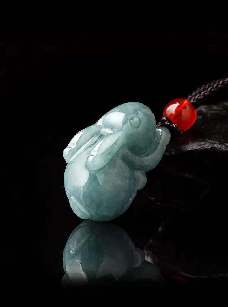 Jade Blue Water Jade Rabbit Pendant Wholesale — feature 3