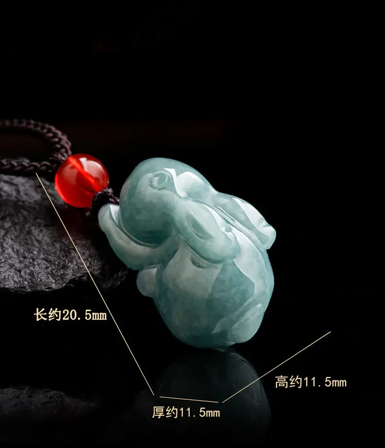 Jade Blue Water Jade Rabbit Pendant Wholesale — feature 5