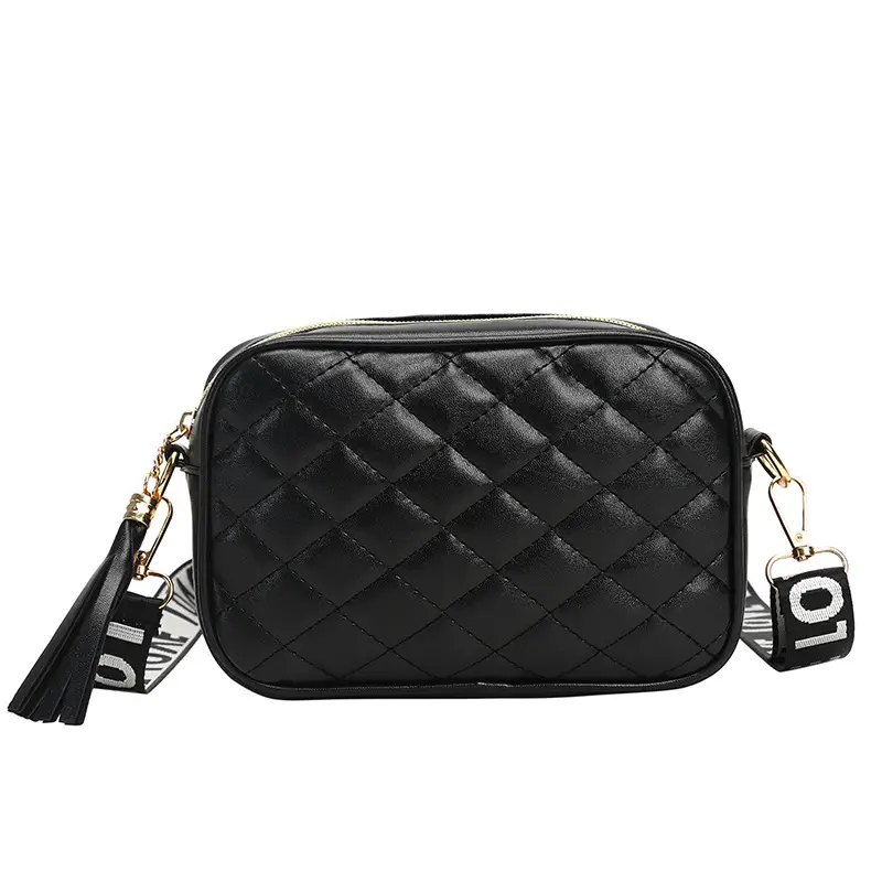 Women Rhombic Embroidered Crossbody Bag White 2023 - Image 10