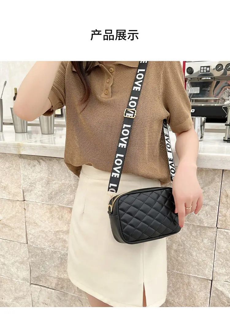 Women Rhombic Embroidered Crossbody Bag White 2023 — feature 11