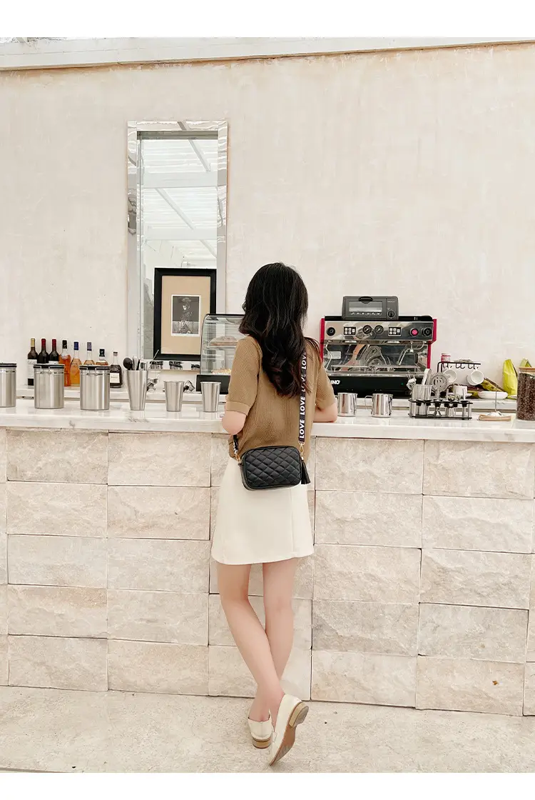 Women Rhombic Embroidered Crossbody Bag White 2023 — feature 12
