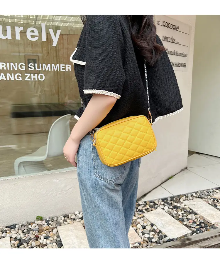 Women Rhombic Embroidered Crossbody Bag White 2023 — feature 20