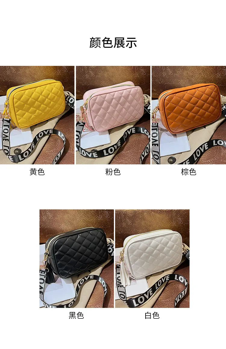 Women Rhombic Embroidered Crossbody Bag White 2023 — feature 4