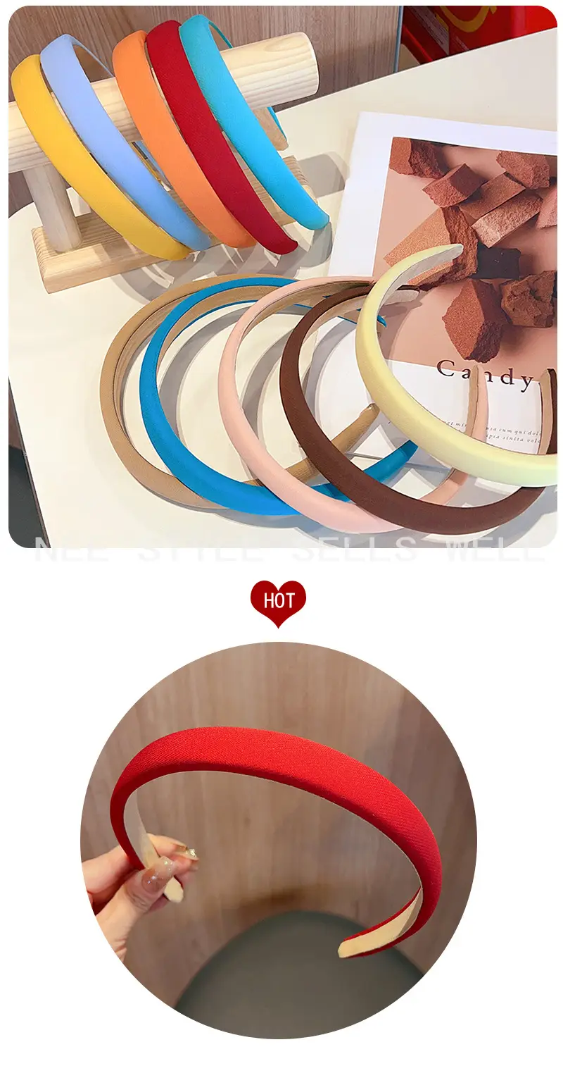 Pink Elastic Hair Band for All Match, Soft Non Slip, Stylish Headwear — feature 1