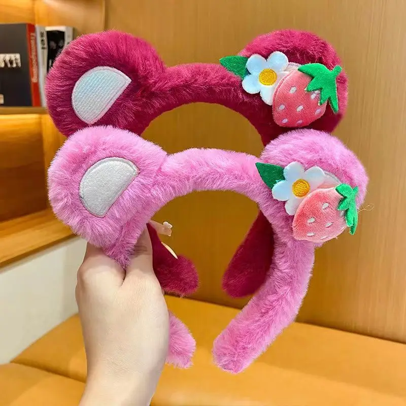 Korean Style Strawberry Bear Face Wash Hair Band Non-Slip Headband - Image 10