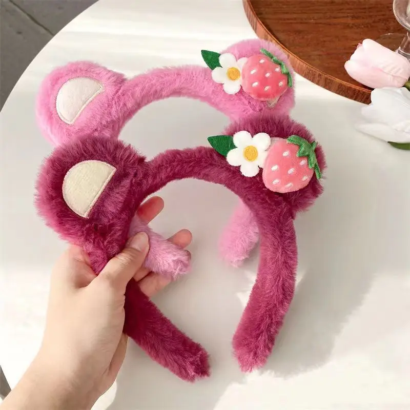 Korean Style Strawberry Bear Face Wash Hair Band Non-Slip Headband - Image 11