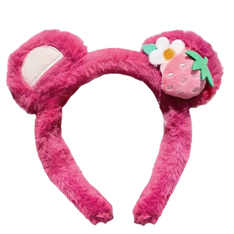 Korean Style Strawberry Bear Face Wash Hair Band Non-Slip Headband - Image 13
