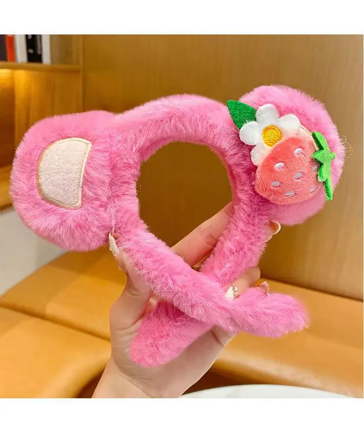 Korean Style Strawberry Bear Face Wash Hair Band Non-Slip Headband — feature 8