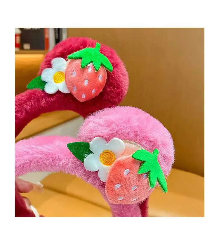 Korean Style Strawberry Bear Face Wash Hair Band Non-Slip Headband — feature 9