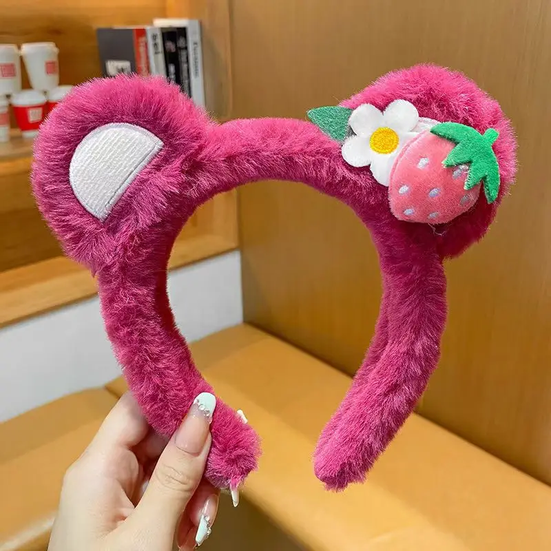 Korean Style Strawberry Bear Face Wash Hair Band Non-Slip Headband - Image 5