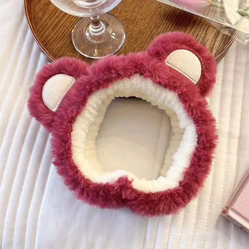 Korean Style Strawberry Bear Face Wash Hair Band Non-Slip Headband - Image 8