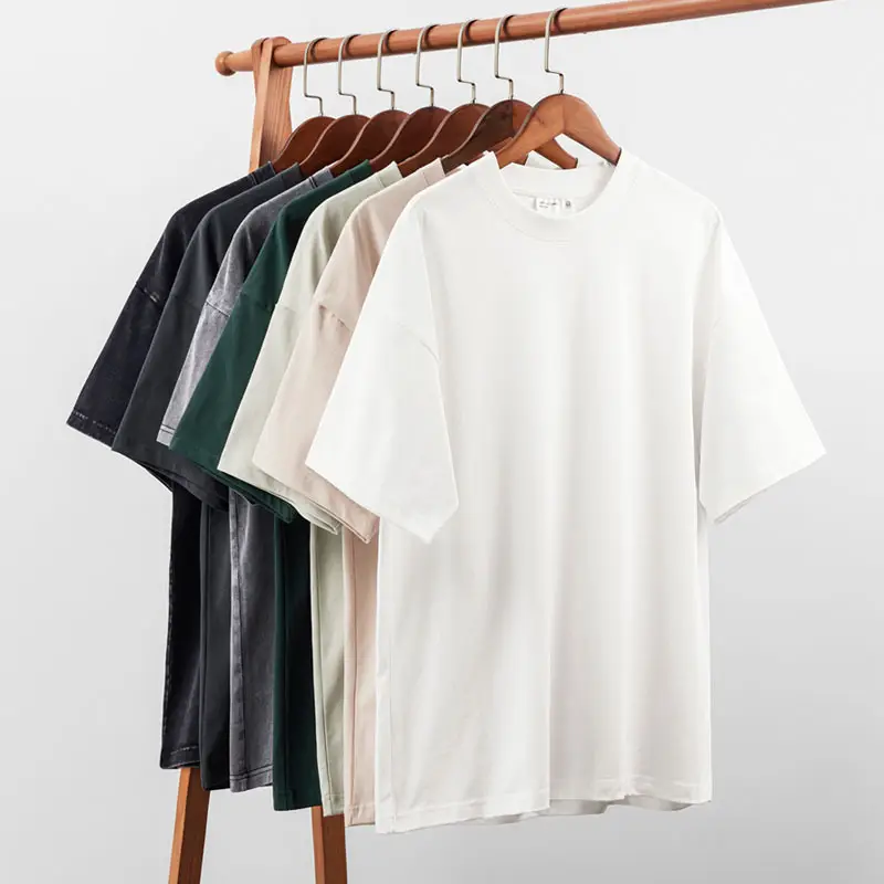 Brown Cotton T-Shirt for Men 300g Heavy Combed - Image 9