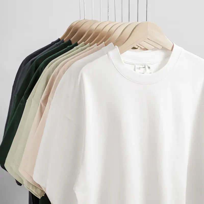 Brown Cotton T-Shirt for Men 300g Heavy Combed - Image 10