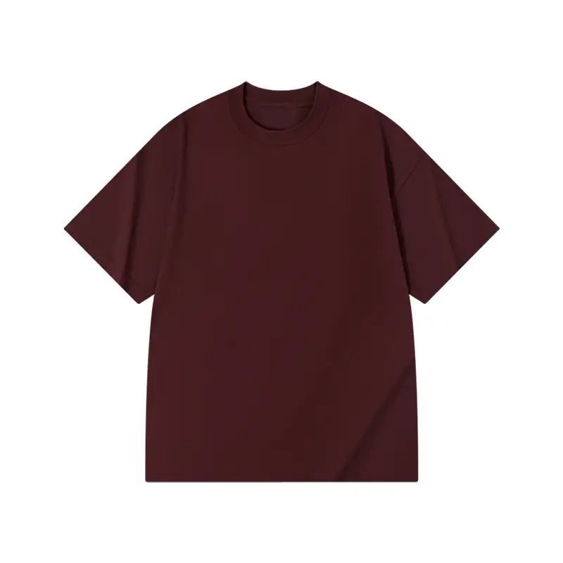 Brown Cotton T-Shirt for Men 300g Heavy Combed - Image 7