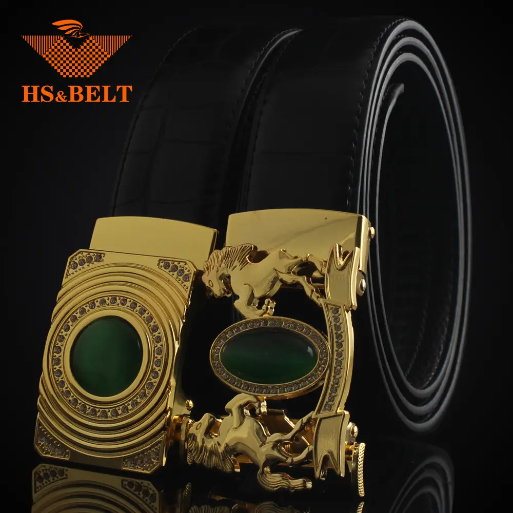 Men's Korean Style Belt with Jade & Gold Clasp - Image 7