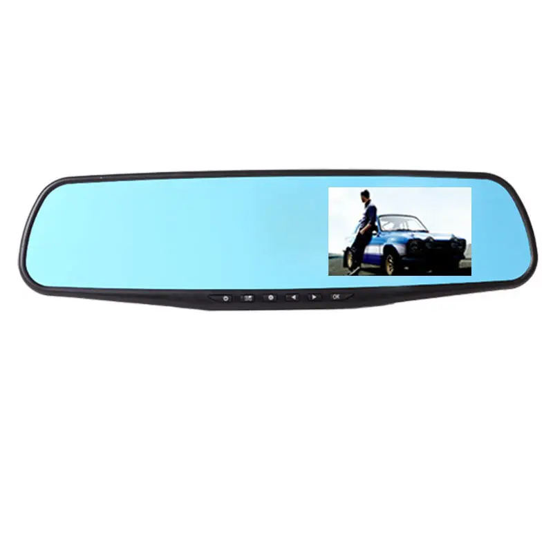 Car Rearview Mirror Driving Recorder 1080P Single Recording Hd Blue Screen Anti-Dazzle 2.8inch Blue Mirror Photography Cross-Border