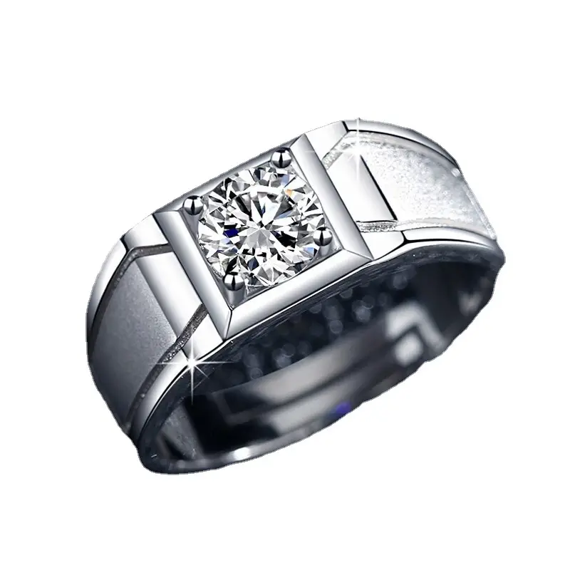 Clearance Moissanite Diamond Ring for Men Women Wedding One - Image 22