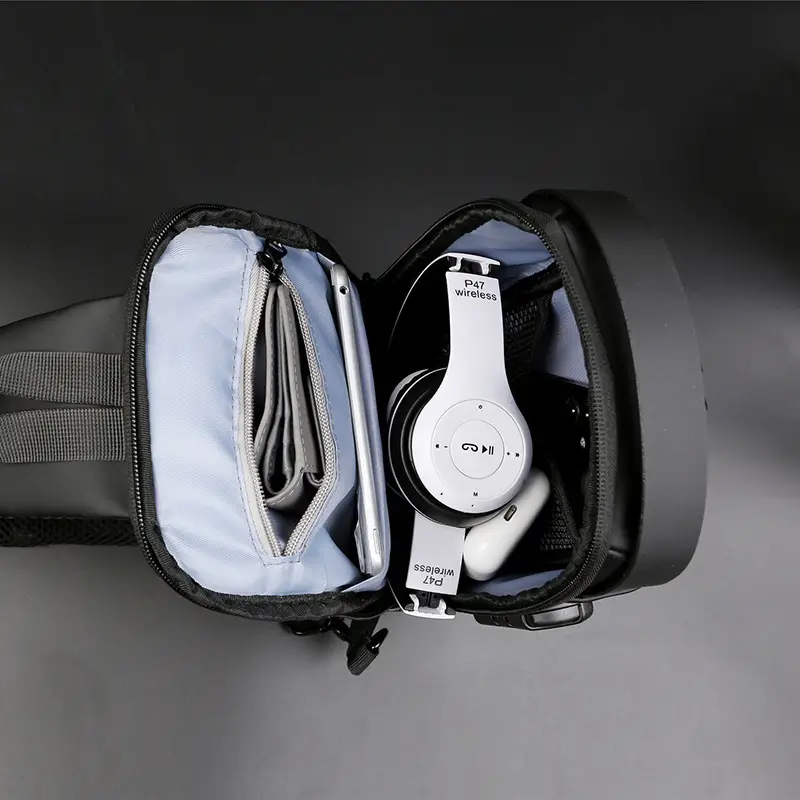 Men's Crossbody Bag Large Capacity Password Functional Shoulder Bag - Image 6