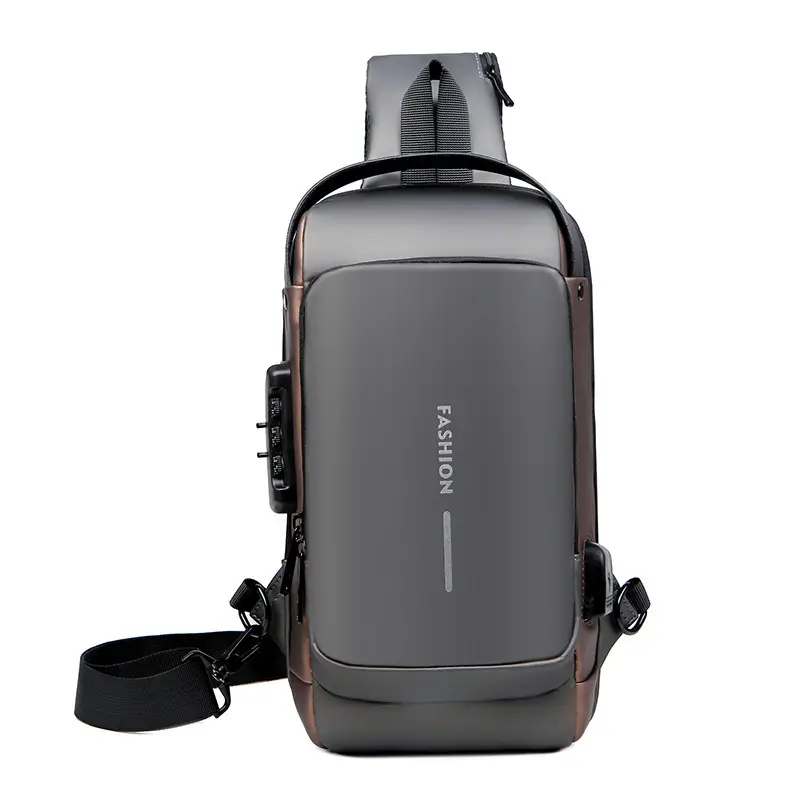 Men's Crossbody Bag Large Capacity Password Functional Shoulder Bag - Image 2