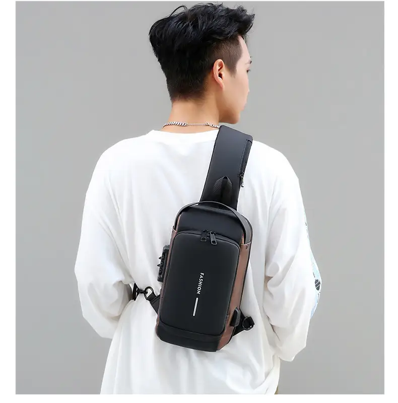Men's Crossbody Bag Large Capacity Password Functional Shoulder Bag — feature 21