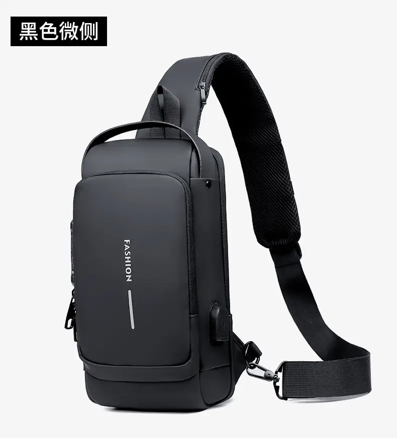 Men's Crossbody Bag Large Capacity Password Functional Shoulder Bag — feature 23