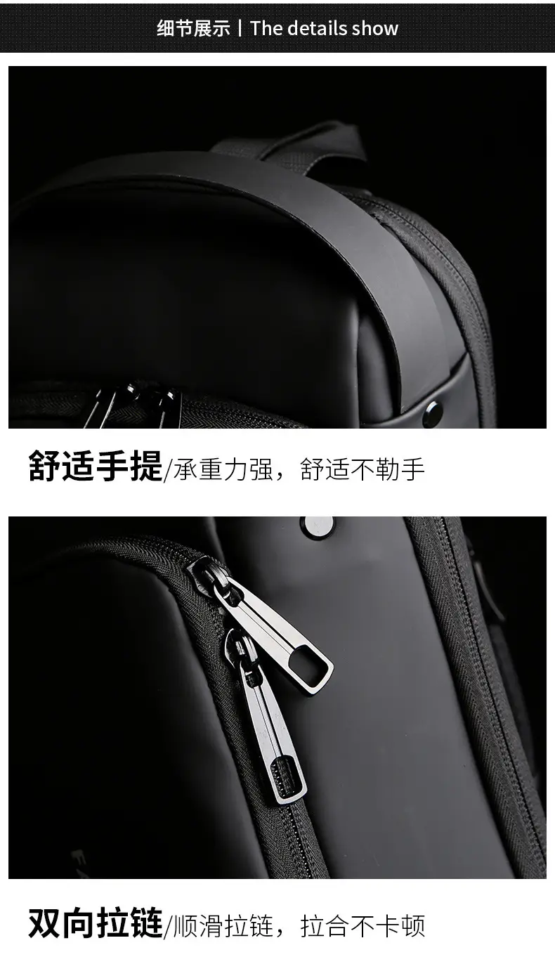 Men's Crossbody Bag Large Capacity Password Functional Shoulder Bag — feature 27