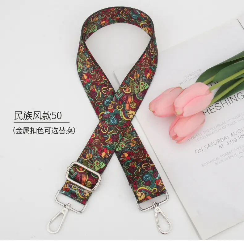 Ethnic Printed Crossbody Bag Strap Adjustable Multicolor — feature 11