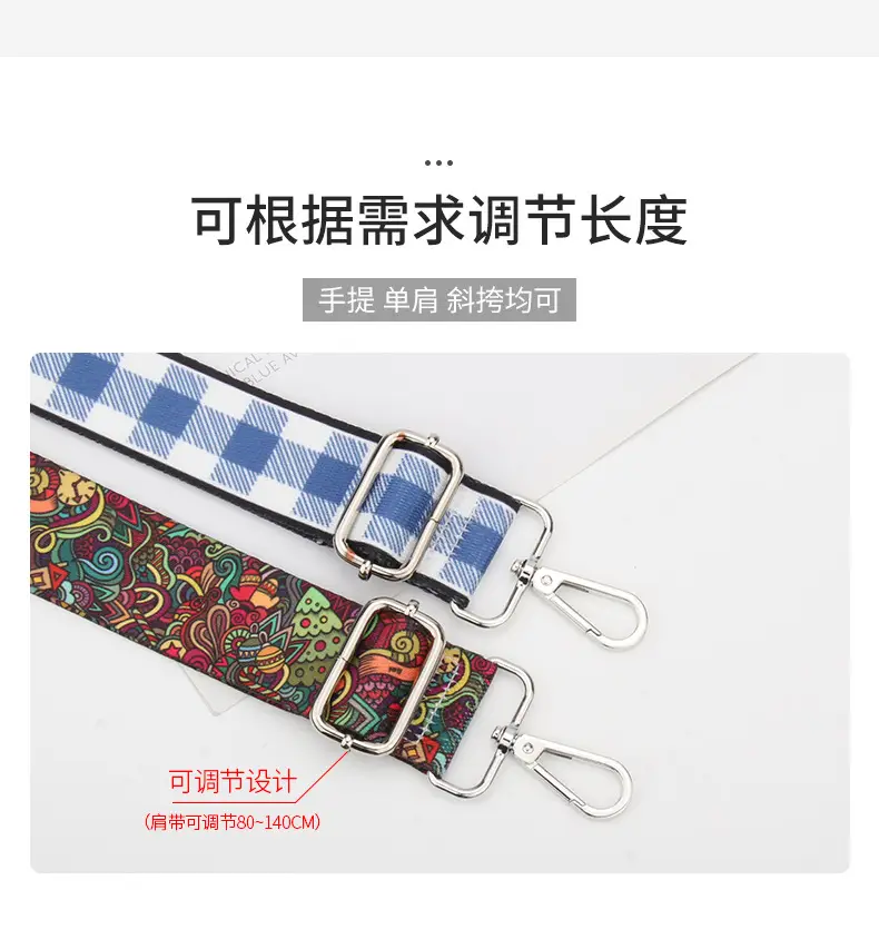 Ethnic Printed Crossbody Bag Strap Adjustable Multicolor — feature 4