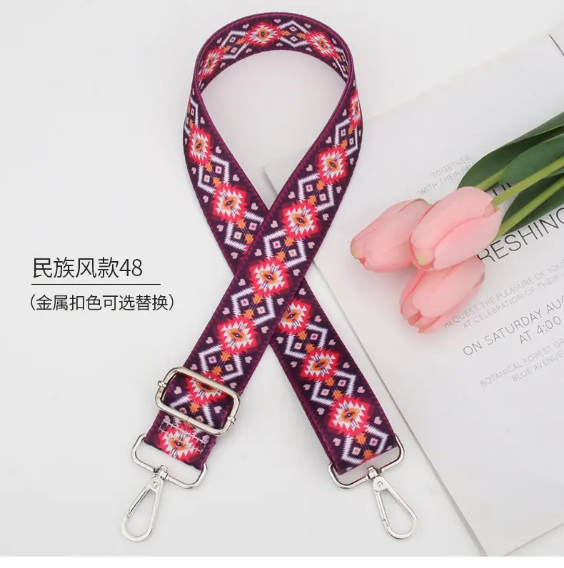 Ethnic Printed Crossbody Bag Strap Adjustable Multicolor — feature 9