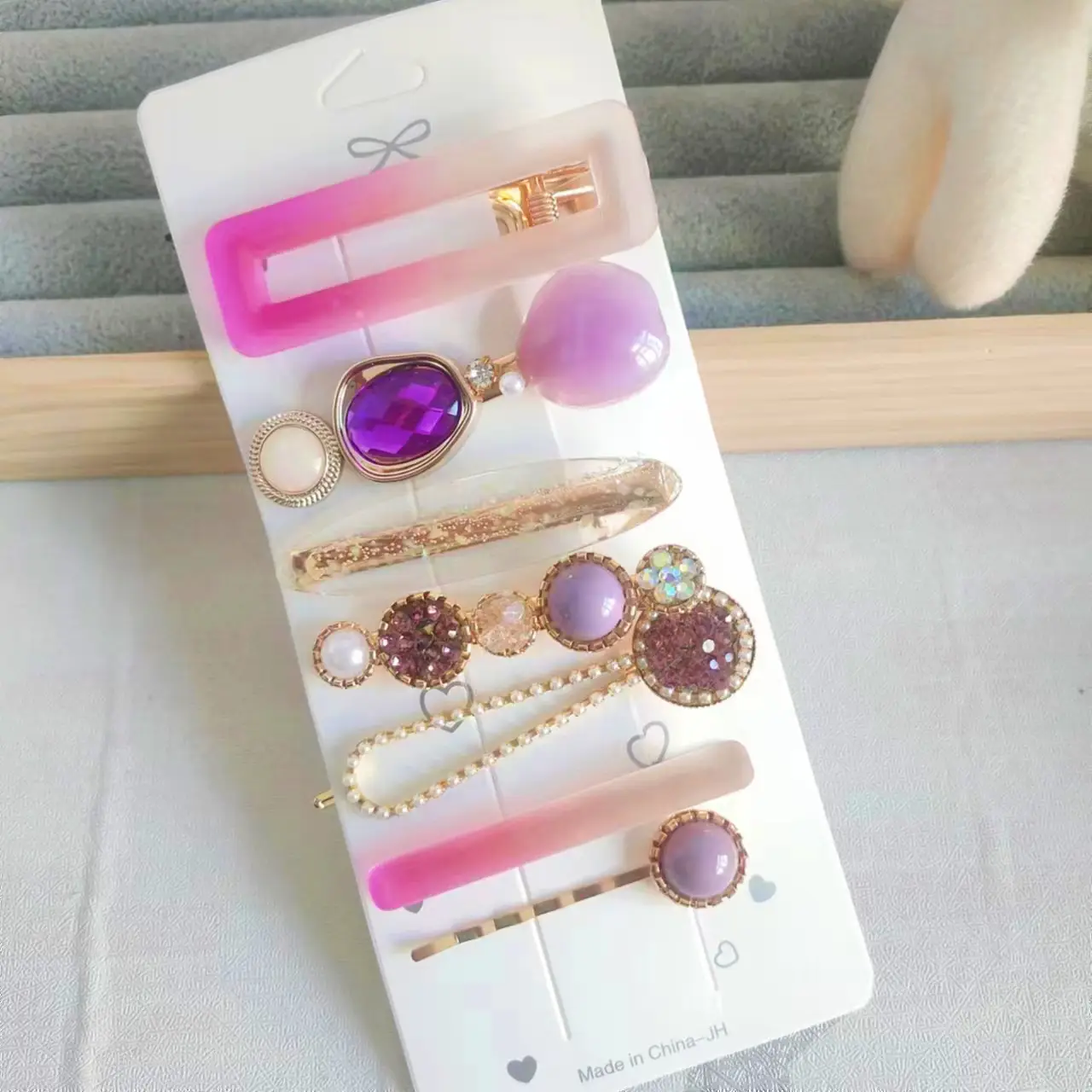 Korean Feather Hairpin Set with Star & Pearl Accessories - Image 18