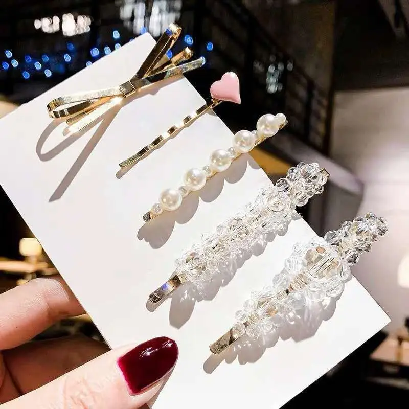 Korean Feather Hairpin Set with Star & Pearl Accessories - Image 30