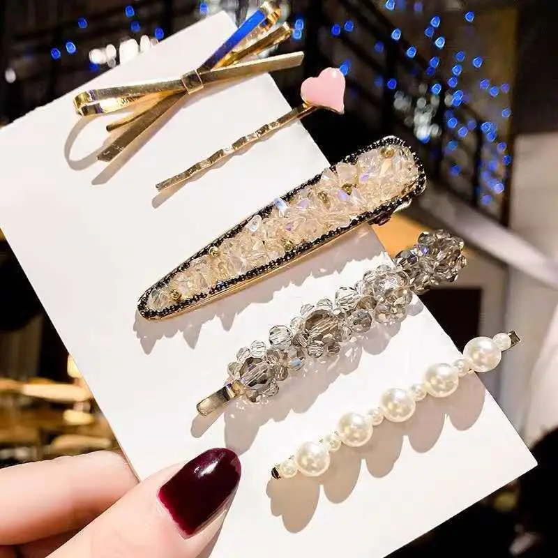 Korean Feather Hairpin Set with Star & Pearl Accessories - Image 31