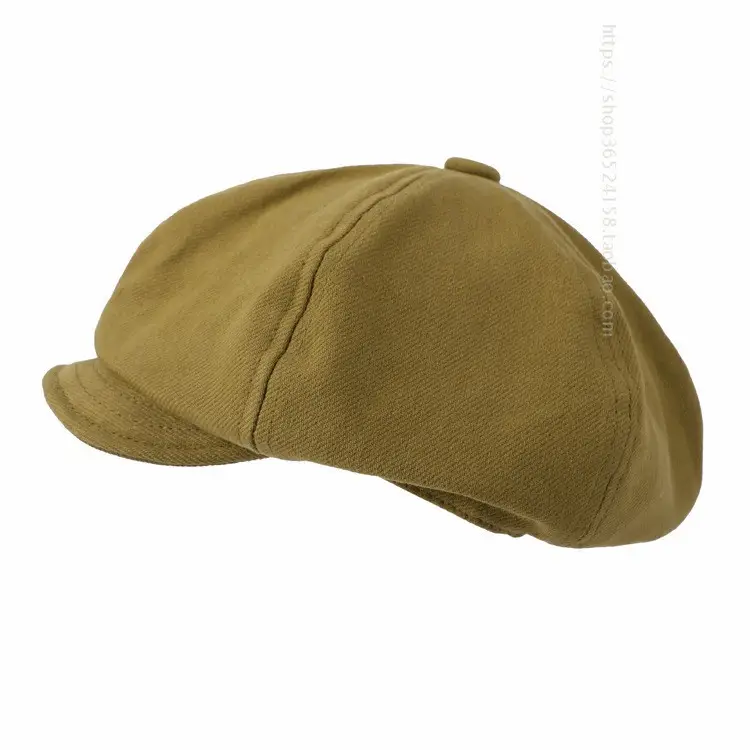 New Style Cap for Women Men Retro Big Head Face Showing Small Soft Eaves Solid Color Eight Artists Hat - Image 8