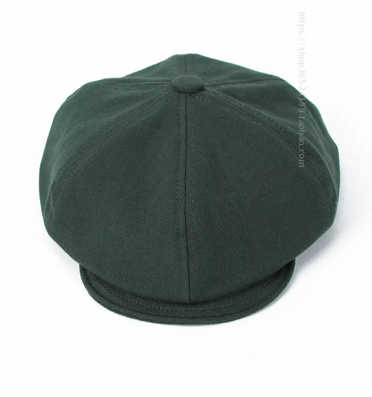 New Style Cap for Women Men Retro Big Head Face Showing Small Soft Eaves Solid Color Eight Artists Hat — feature 5
