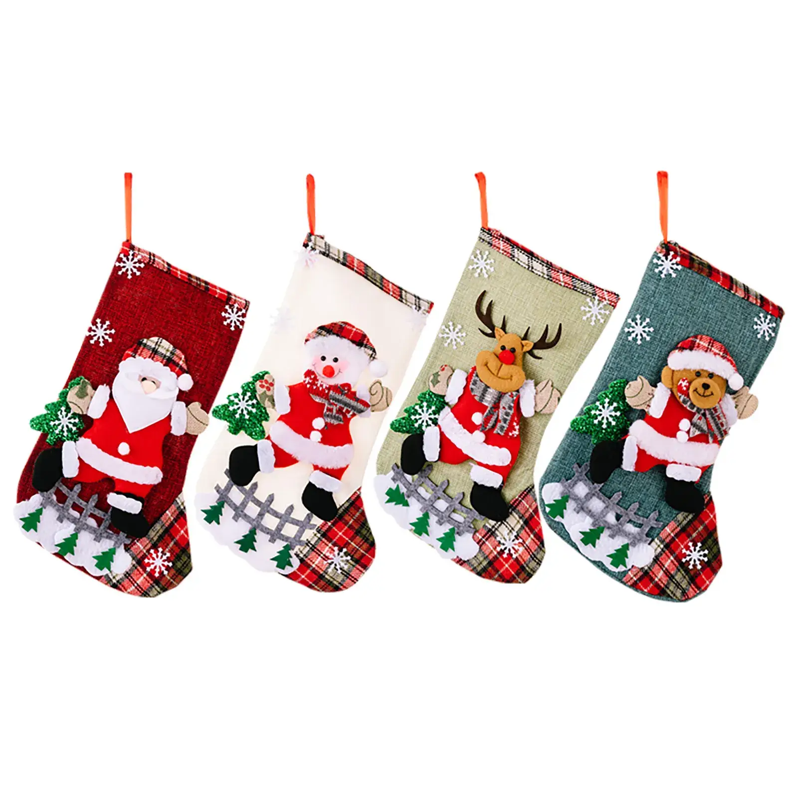 Cross-Country Christmas Socks Set for Home Decor - Image 9