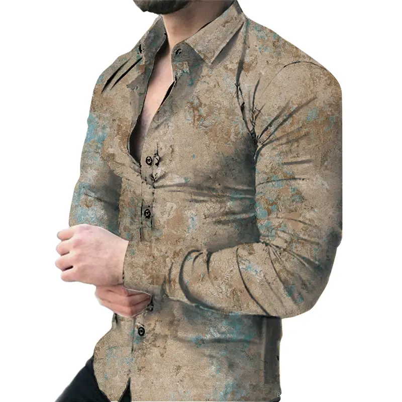 2026 Men's Black Paisley Digital Print Lapel Cardigan - Image 4