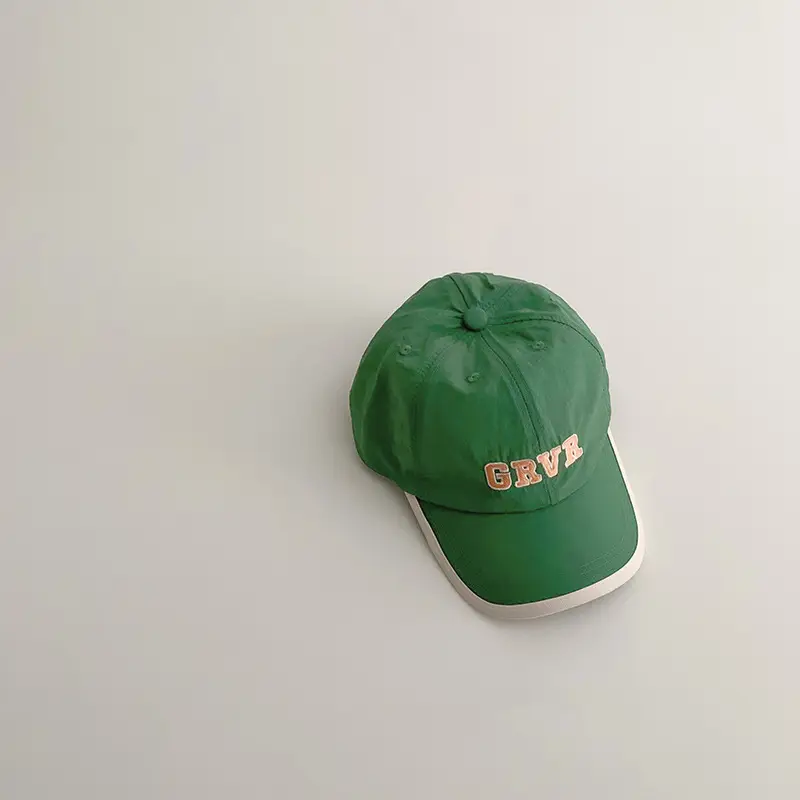Green Embroidered Cap for Boys Girls - Image 3