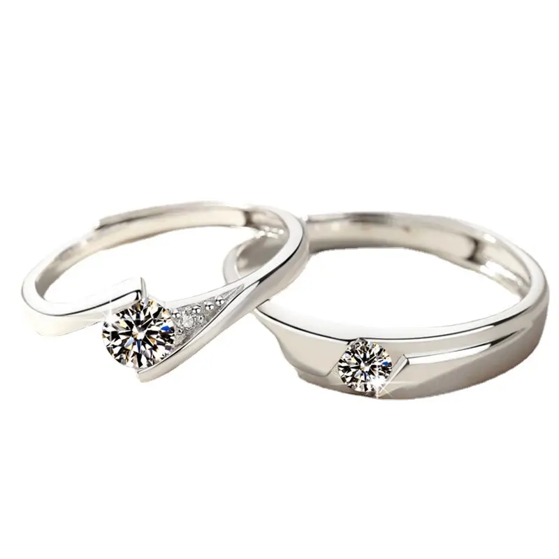 Clearance Moissanite Couple Ring for Men Women Wedding - Image 29