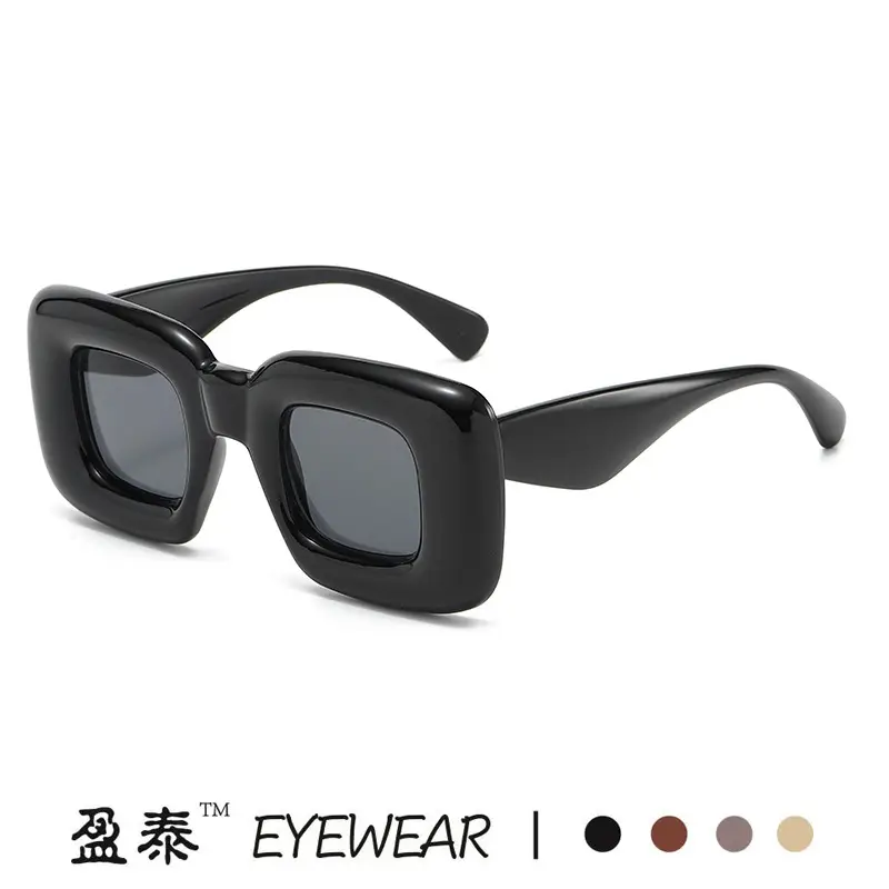 Square Catwalk Eyewear Black Y2K Sunglasses