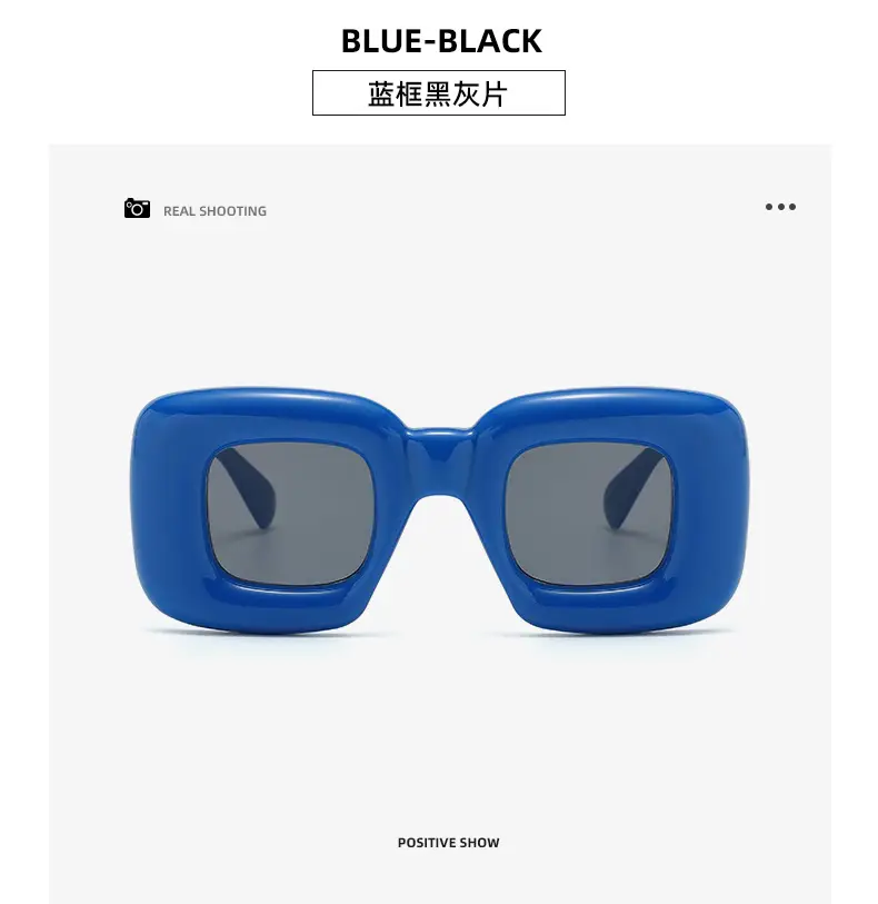 Square Catwalk Eyewear Black Y2K Sunglasses — feature 16
