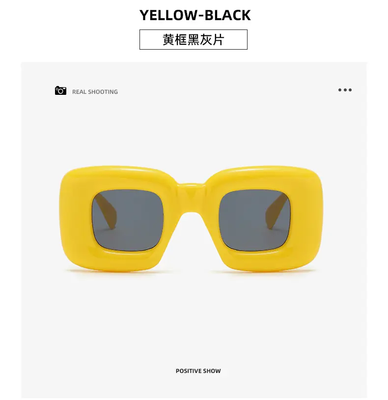 Square Catwalk Eyewear Black Y2K Sunglasses — feature 20