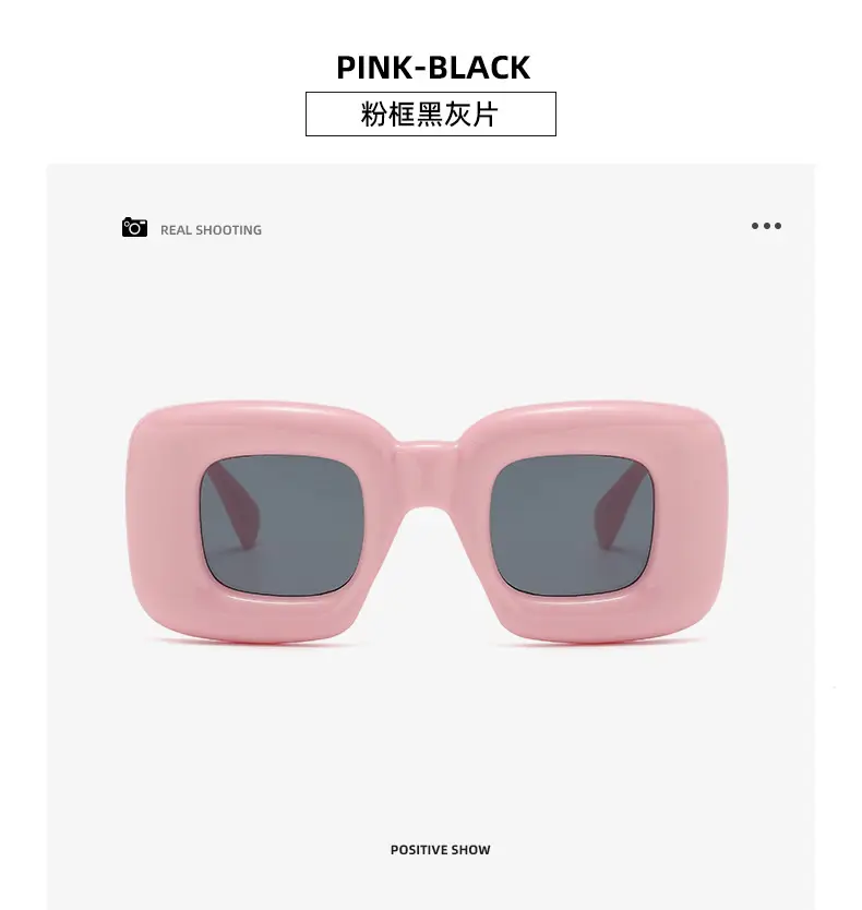 Square Catwalk Eyewear Black Y2K Sunglasses — feature 24