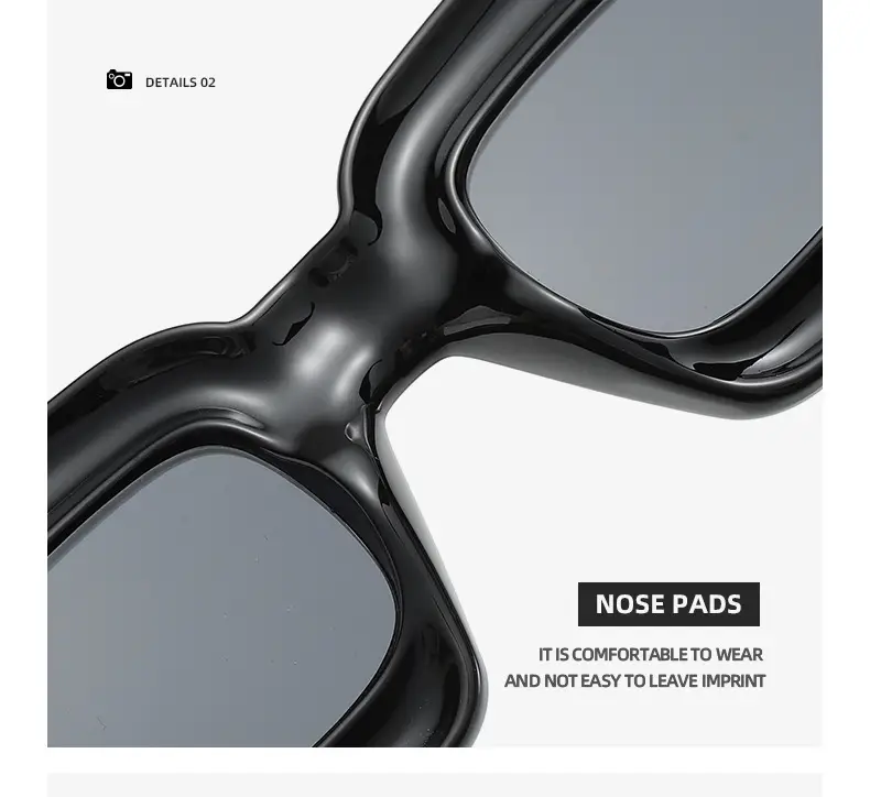 Square Catwalk Eyewear Black Y2K Sunglasses — feature 28