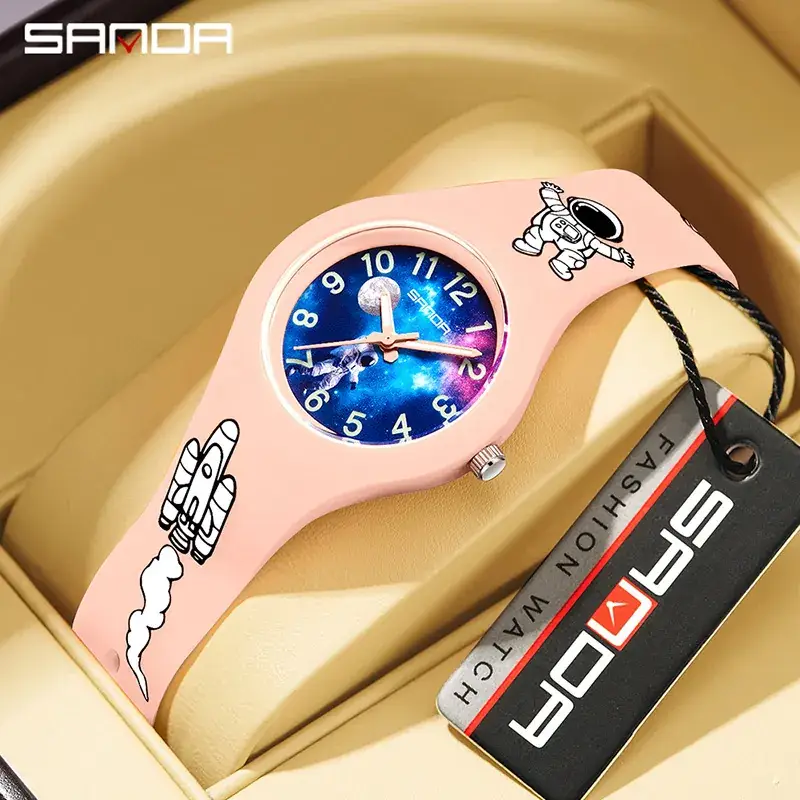 Sanda Cartoon Starry Sky Kids Silicone Watch - Image 10