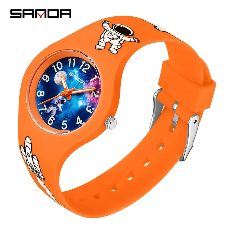 Sanda Cartoon Starry Sky Kids Silicone Watch - Image 4