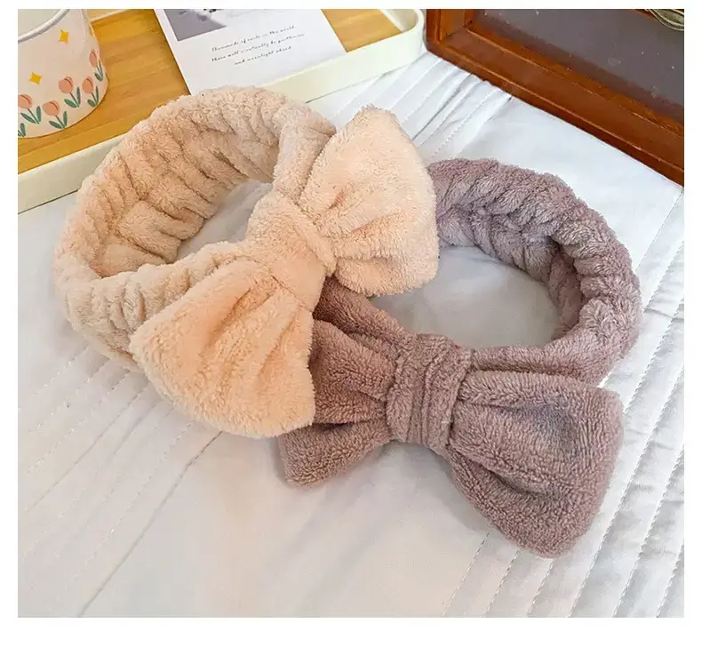 Plush Bow Hair Bands for Women Multi Color — feature 11
