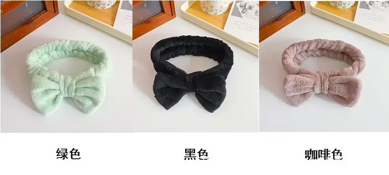 Plush Bow Hair Bands for Women Multi Color — feature 17